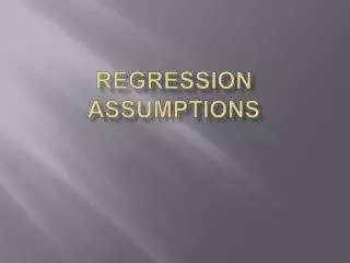Regression Assumptions