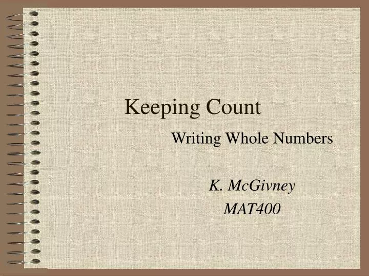 keeping count