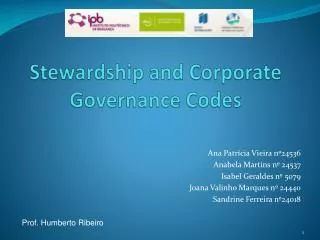 Stewardship and Corporate Governance Codes