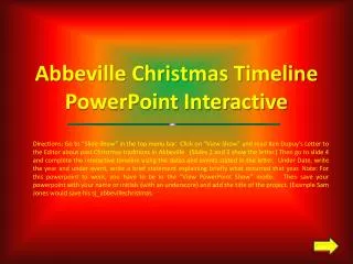 Abbeville Christmas Timeline PowerPoint Interactive