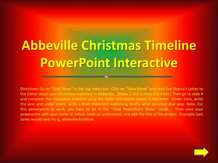 abbeville christmas timeline powerpoint interactive