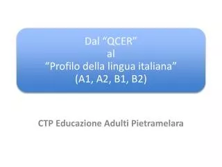 CTP Educazione Adulti Pietramelara
