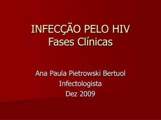 infec o pelo hiv fases cl nicas