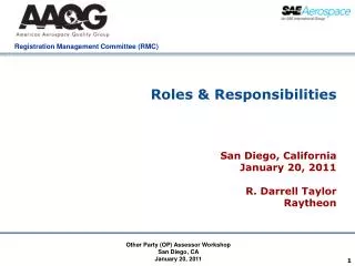 Roles &amp; Responsibilities