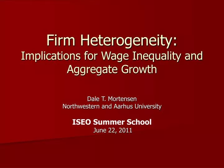 firm heterogeneity implications for wage inequality and aggregate growth