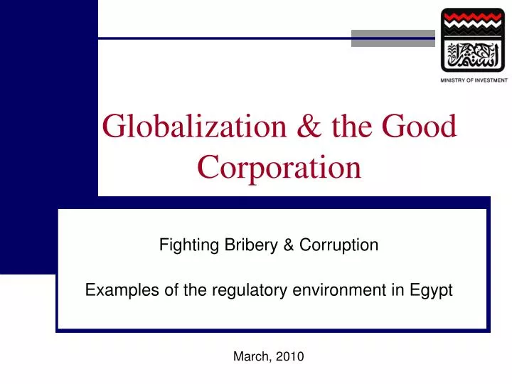 globalization the good corporation
