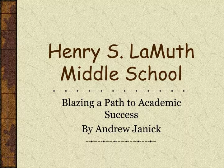henry s lamuth middle school