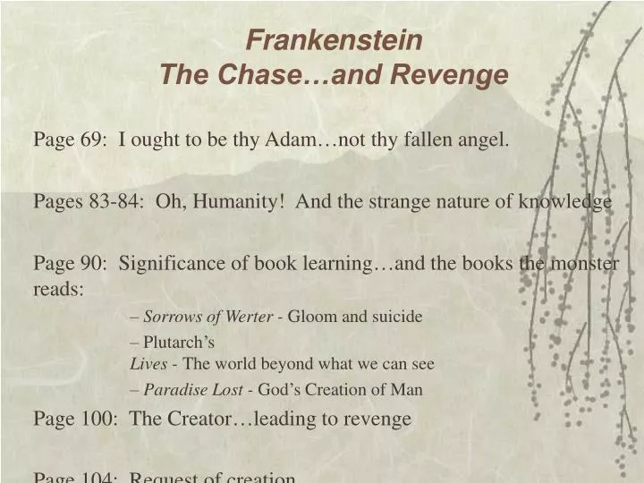 frankenstein the chase and revenge