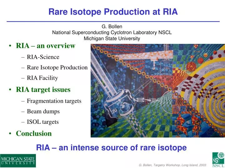 rare isotope production at ria