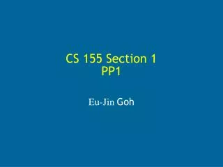 CS 155 Section 1 PP1