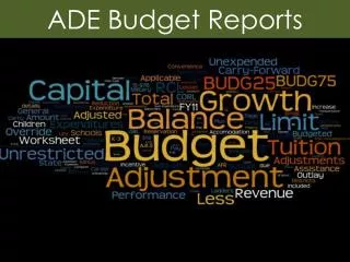 ADE Budget Reports