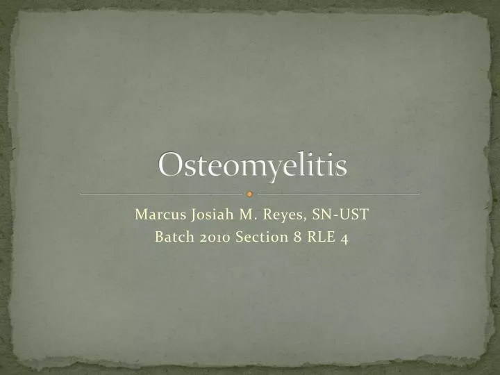 osteomyelitis