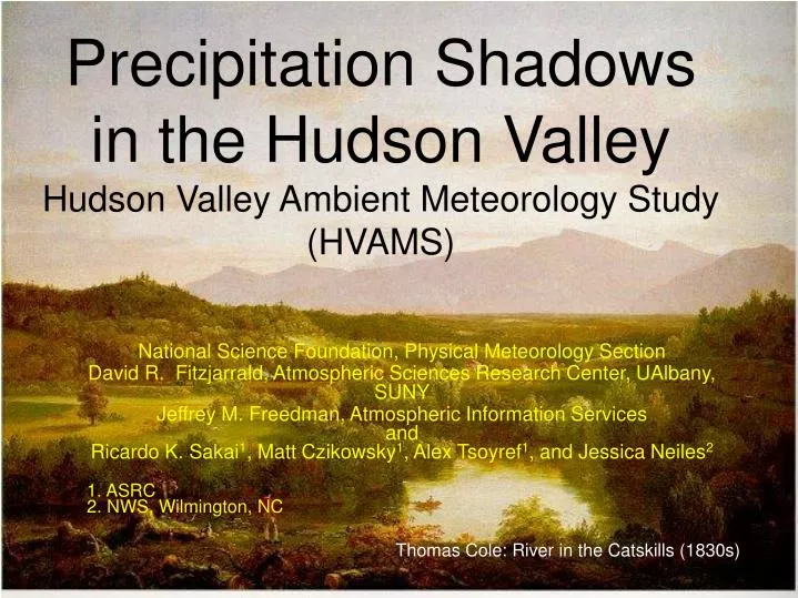 precipitation shadows in the hudson valley hudson valley ambient meteorology study hvams