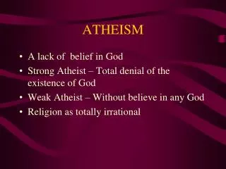 ATHEISM