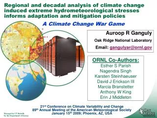 Regional and decadal analysis of climate change induced extreme hydrometeorological stresses informs adaptation and miti