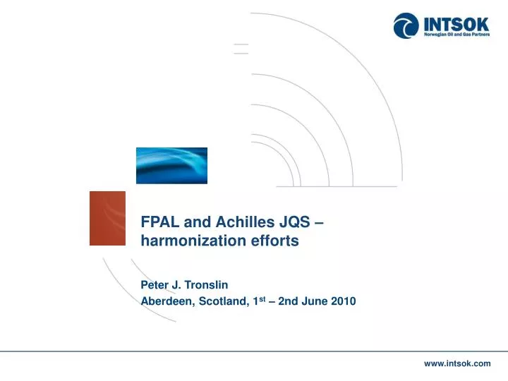 fpal and achilles jqs harmonization efforts