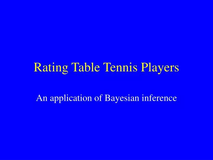 rating table tennis players