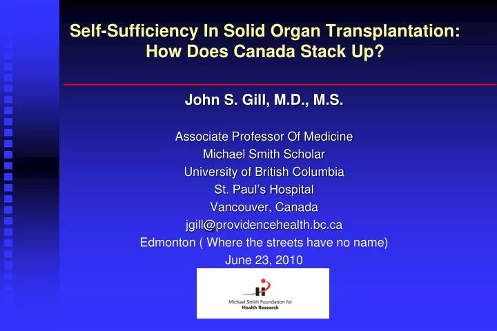 self sufficiency in solid organ transplantation how does canada stack up