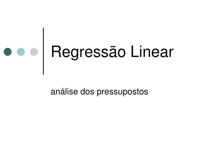 regress o linear