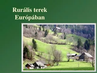 Rurális terek Európában