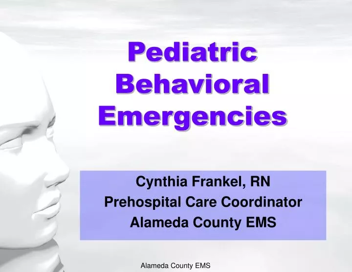 pediatric behavioral emergencies