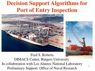 Decision Support Algorithms for Port of Entry Inspection