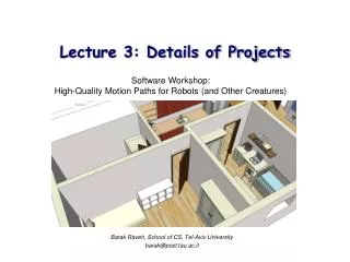 Lecture 3: Details of Projects