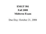 EMGT 501 Fall 2008 Midterm Exam Due Day: October 21, 2008 - slide 1