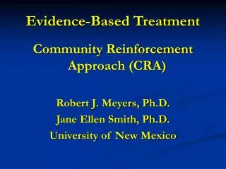 Evidence-Based Treatment