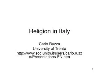 Religion in Italy