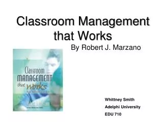 Classroom Management that Works