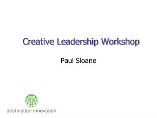 Creative Leadership Workshop