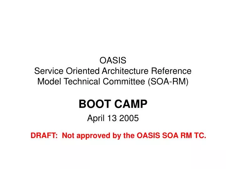 oasis service oriented architecture reference model technical committee soa rm