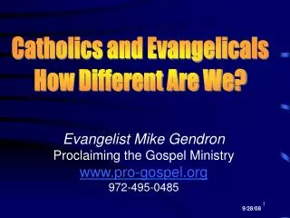 Evangelist Mike Gendron Proclaiming the Gospel Ministry pro-gospel 972-495-0485