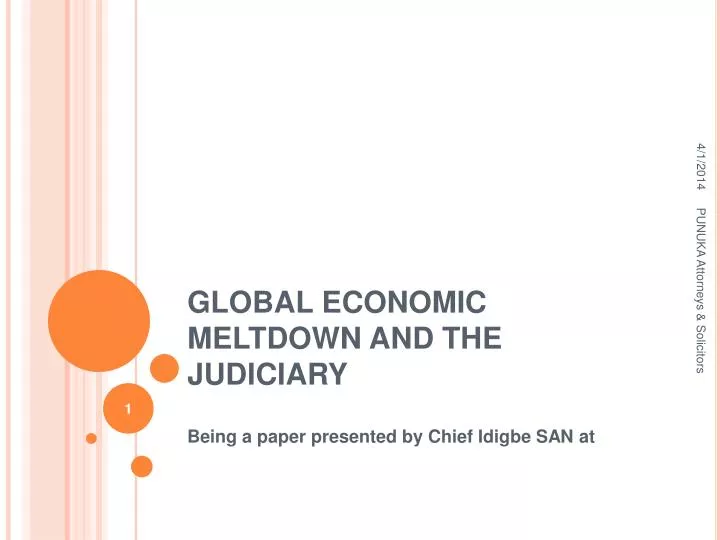 global economic meltdown and the judiciary