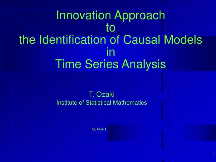 innovation approach to the identification of causal models in time series analysis