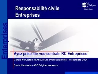 Responsabilité civile Entreprises