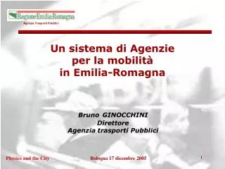 Un sistema di Agenzie per la mobilità in Emilia-Romagna