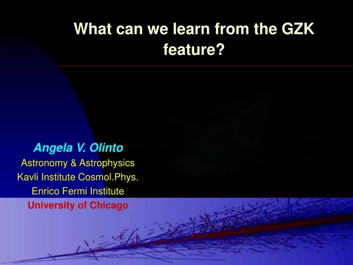 what can we learn from the gzk feature