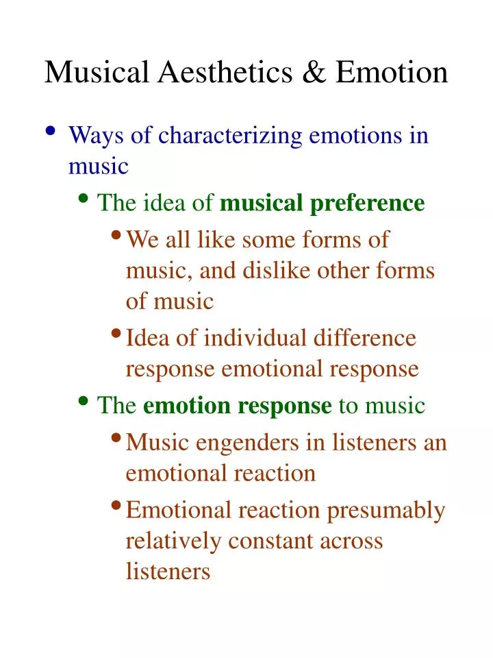 musical aesthetics emotion