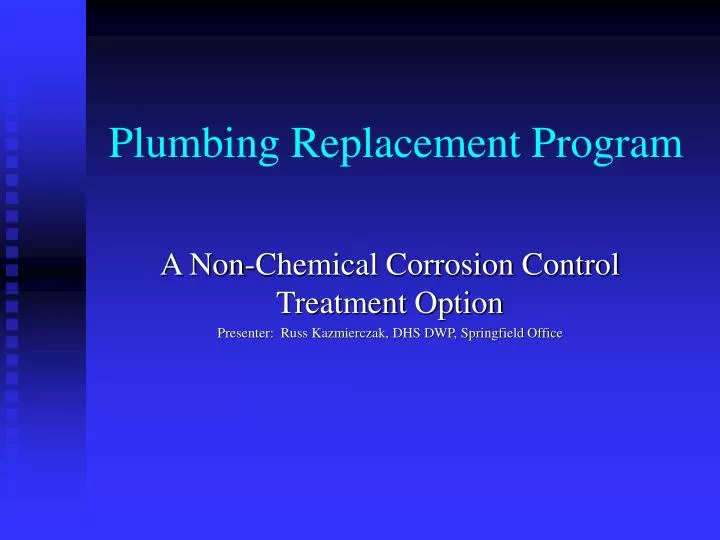 plumbing replacement program