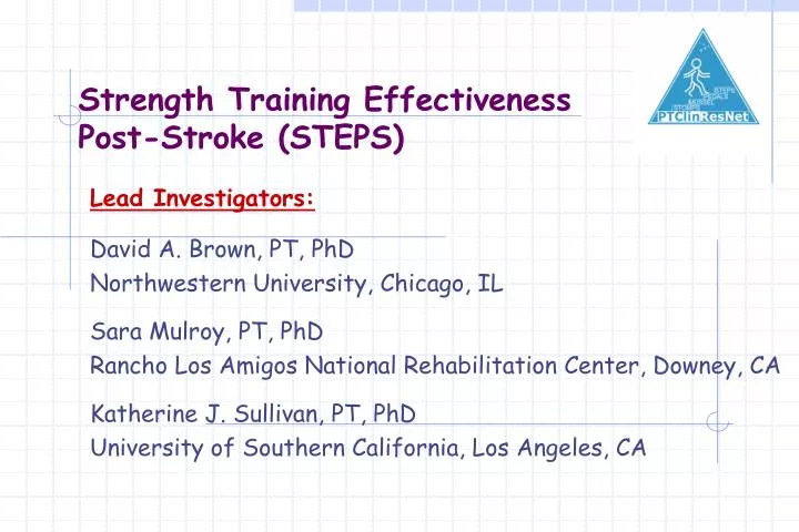 strength training effectiveness post stroke steps