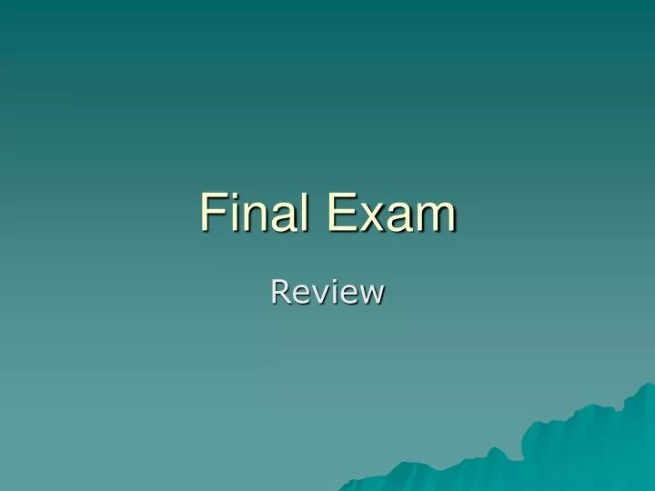 final exam