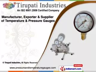 Thermometer Gauges & Pressure Gauge Accessories