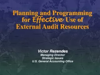 Planning and Programming for Effective Use of External Audit Resources