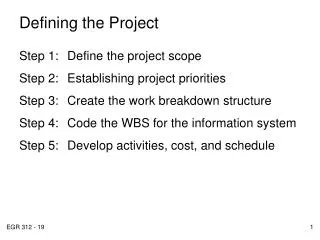 Defining the Project