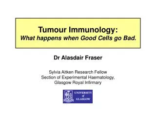 Tumour Immunology: What happens when Good Cells go Bad.