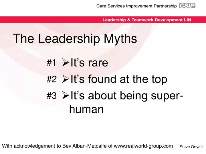 the leadership myths