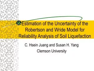 Estimation of the Uncertainty of the Robertson and Wride Model for Reliability Analysis of Soil Liquefaction