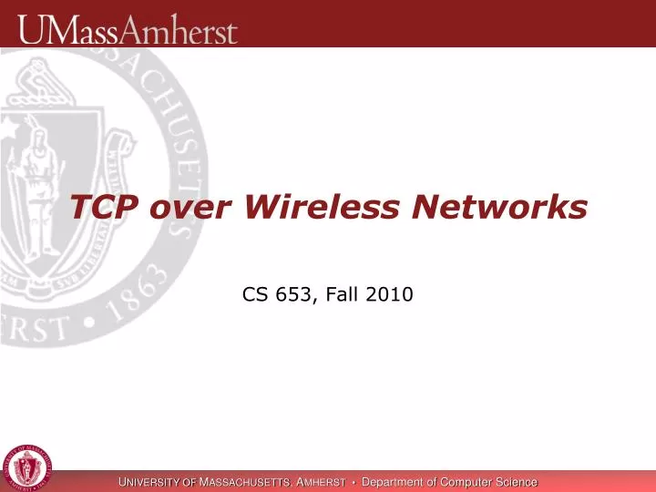 tcp over wireless networks